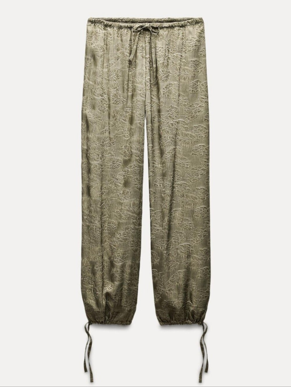 ZARA ZW COLLECTION TIED JACQUARD PANTS - Picture 1 of 1